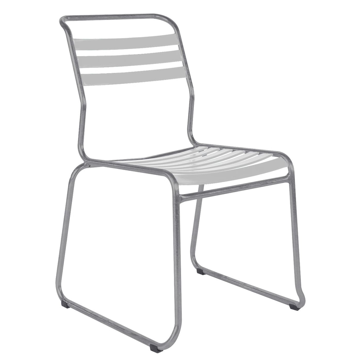 Schaffner Säntis Chaise luge à lattes Gris Argent 78 Blanc 90