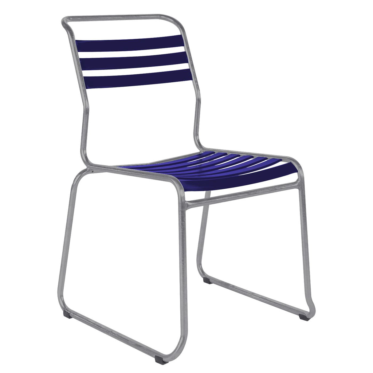 Schaffner Säntis Chaise luge à lattes Gris Argent 78 Bleu 53