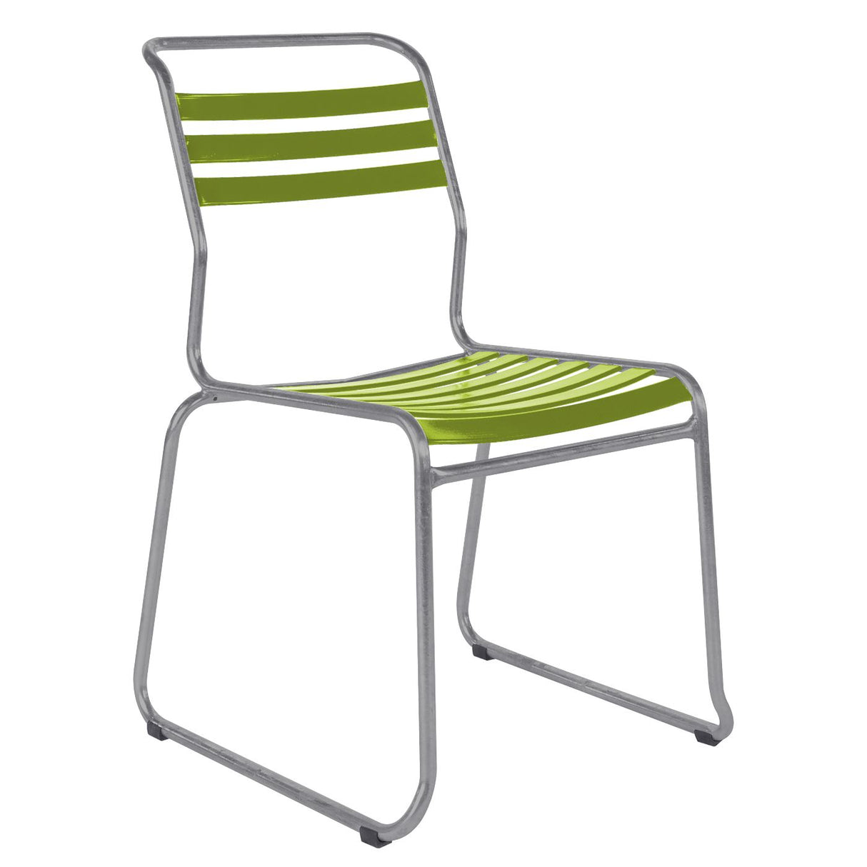Schaffner Säntis Chaise luge à lattes Gris Argent 78 Vert Clair 63