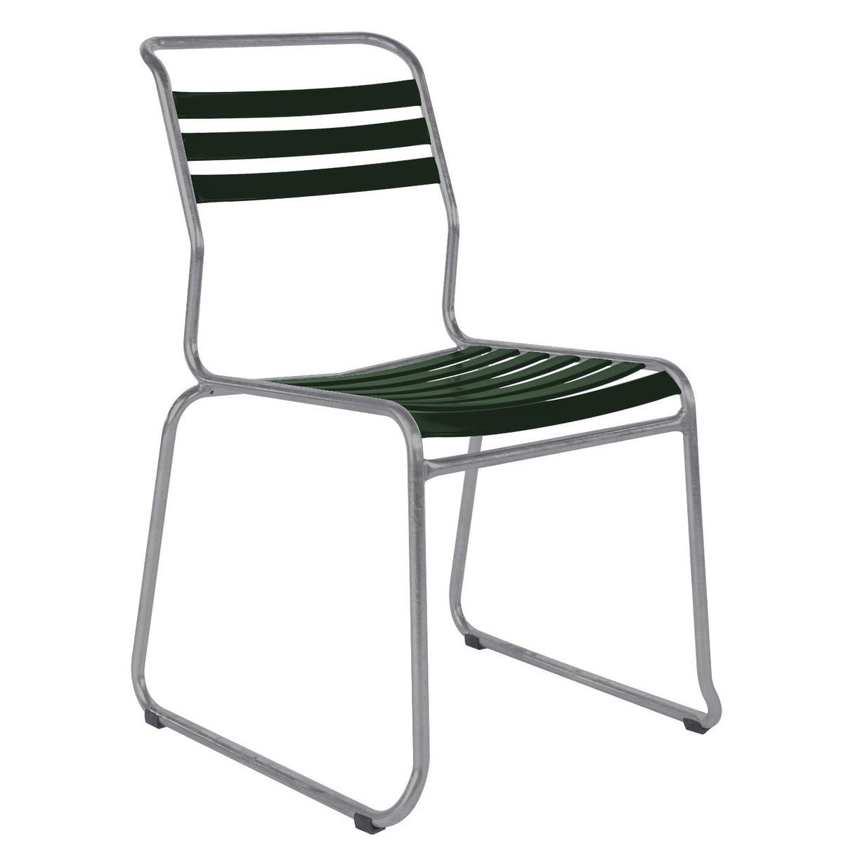 Schaffner Säntis Chaise luge à lattes Gris Argent 78 Vert sapin 66