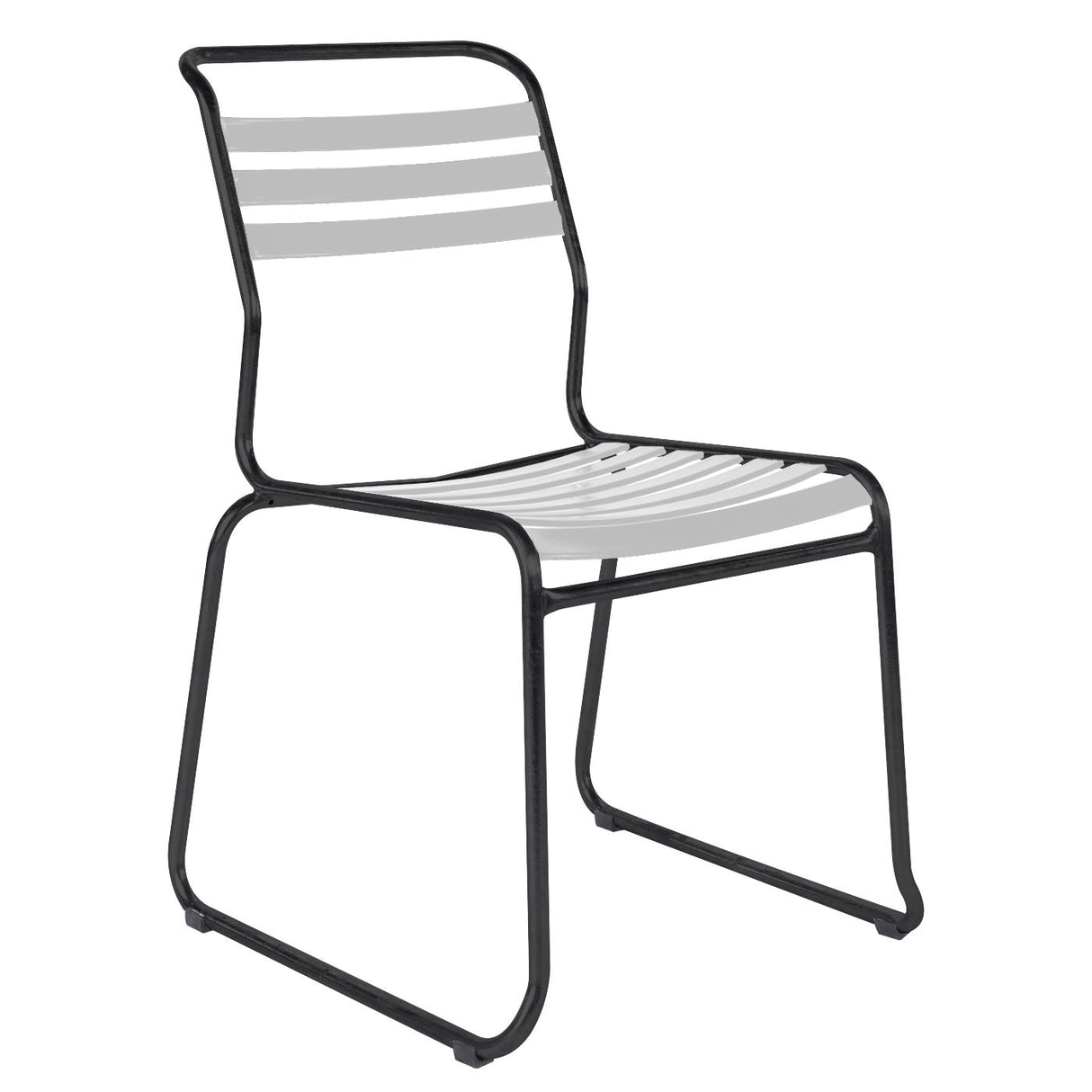 Schaffner Säntis Chaise luge à lattes Noir 91 Blanc 90