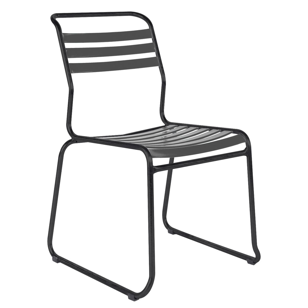 Schaffner Säntis Chaise luge à lattes Noir 91 Graphite 73