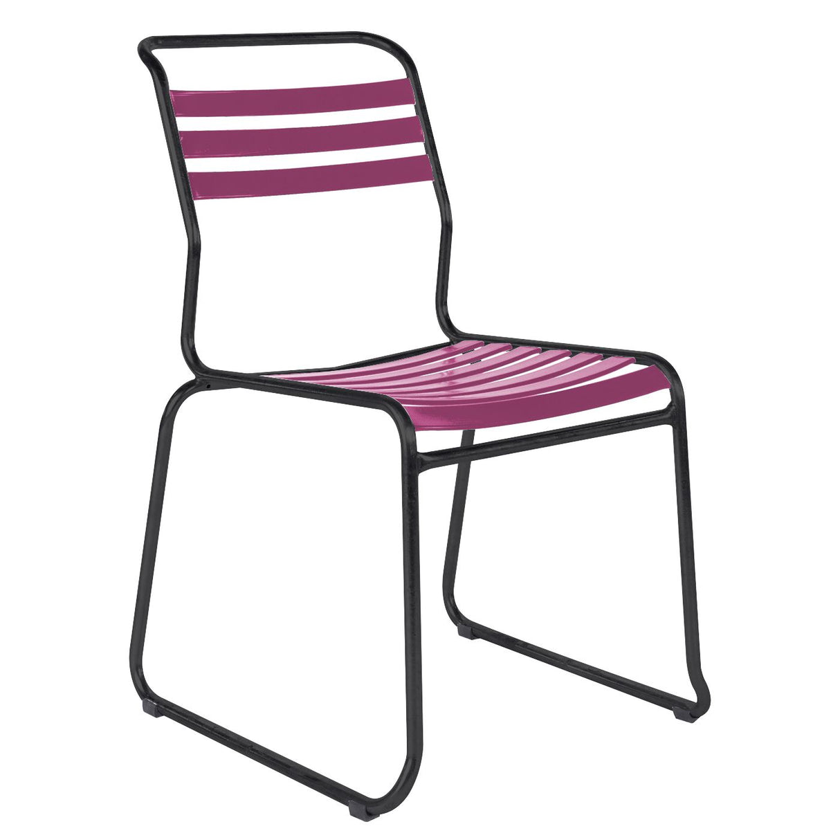 Schaffner Säntis Chaise luge à lattes Noir 91 Rose 41