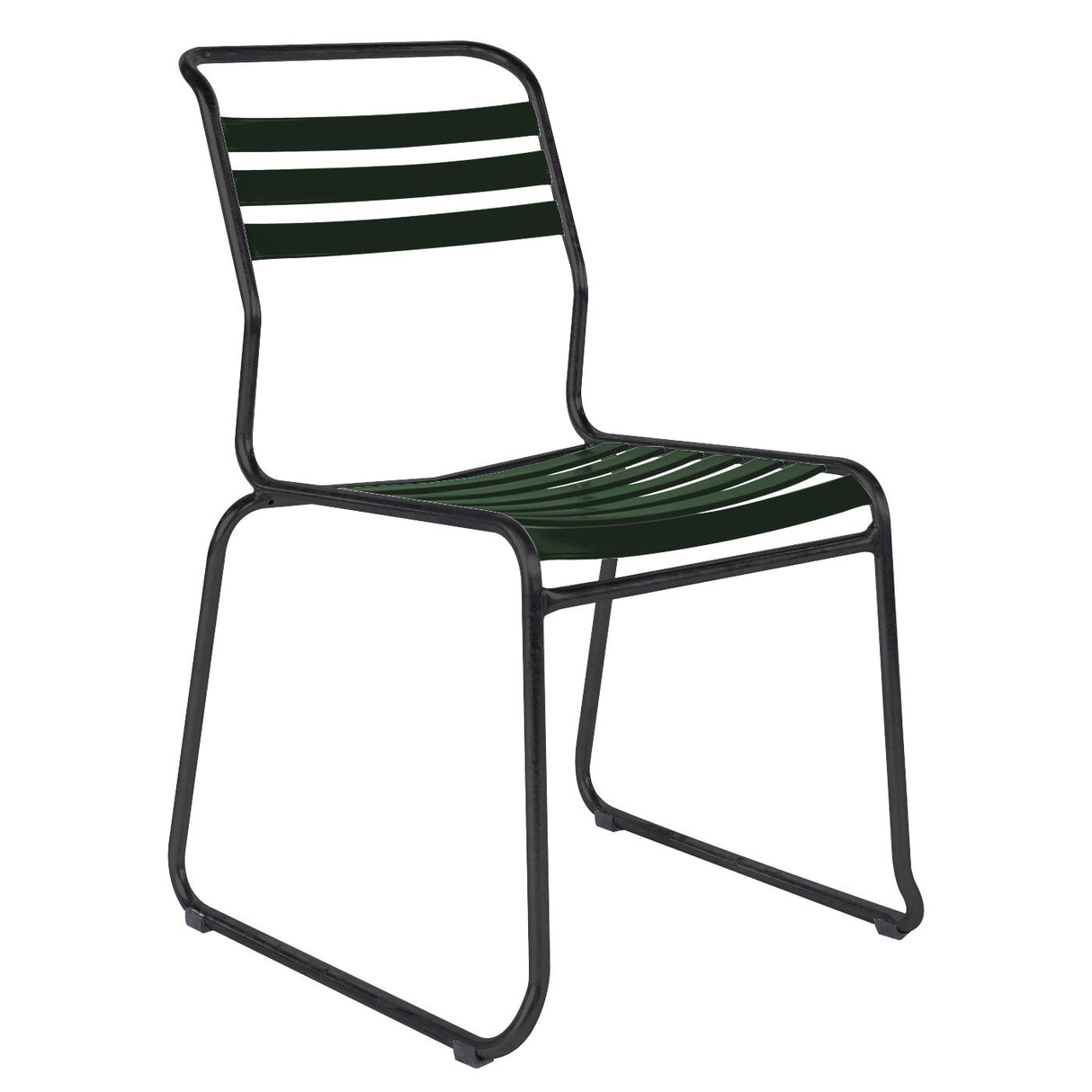 Schaffner Säntis Chaise luge à lattes Noir 91 Vert sapin 66