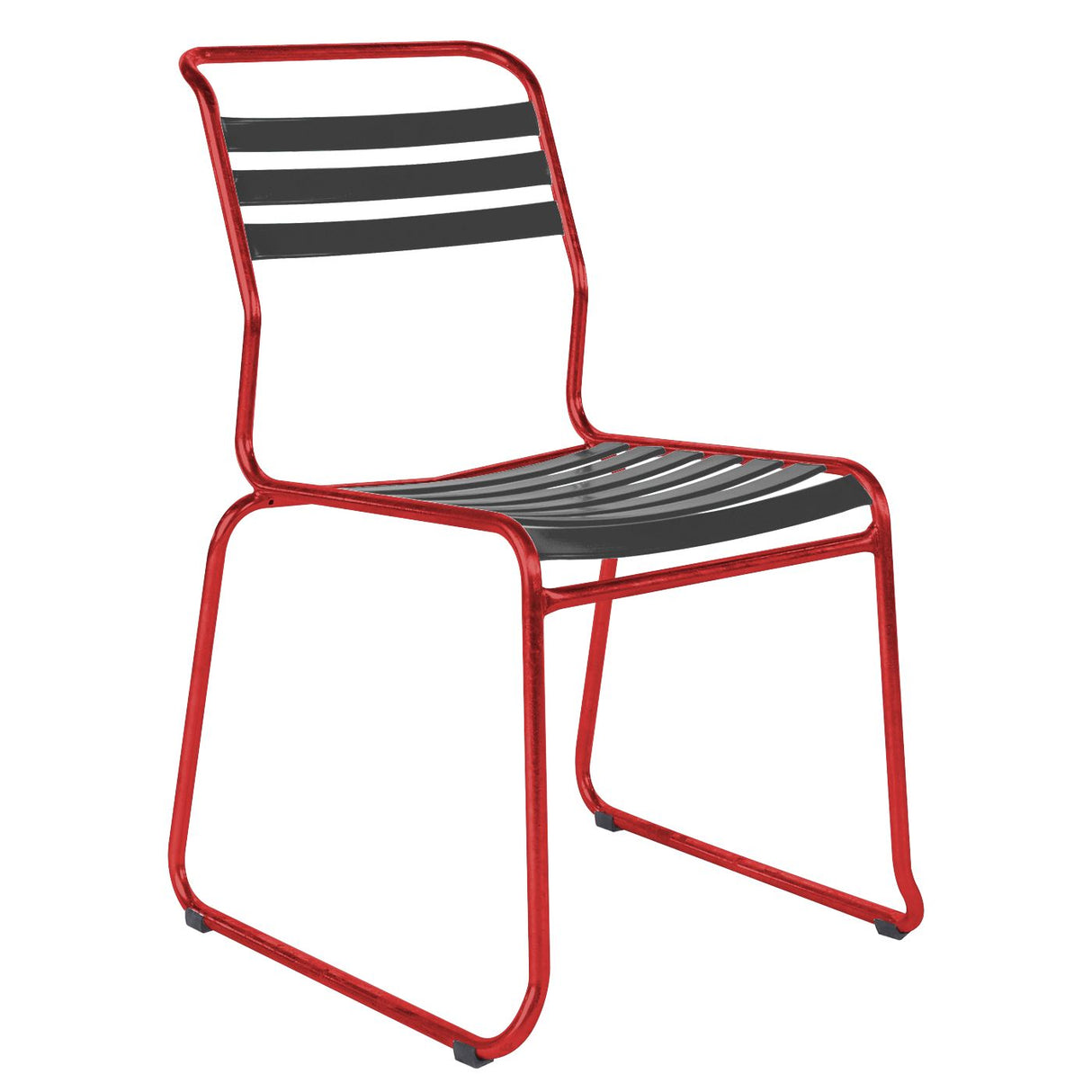 Schaffner Säntis Chaise luge à lattes Rouge 30 Anthracite 77