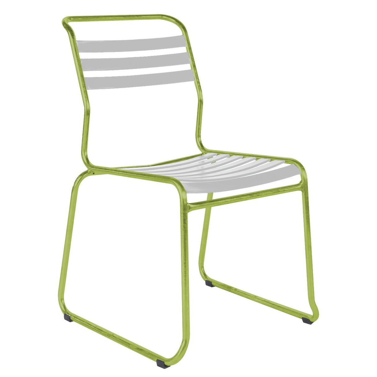 Schaffner Säntis Chaise luge à lattes Vert Clair 63 Blanc 90