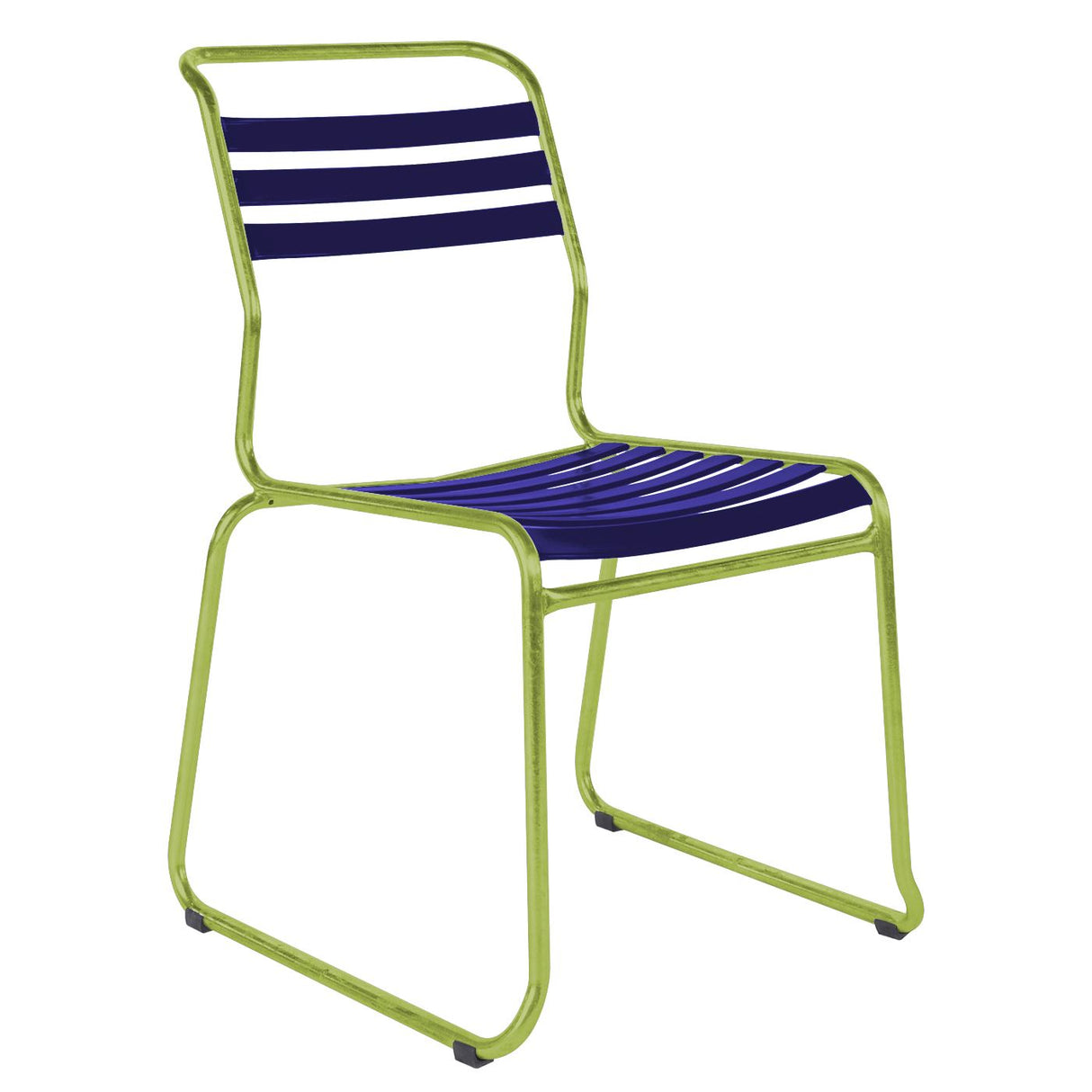 Schaffner Säntis Chaise luge à lattes Vert Clair 63 Bleu 53