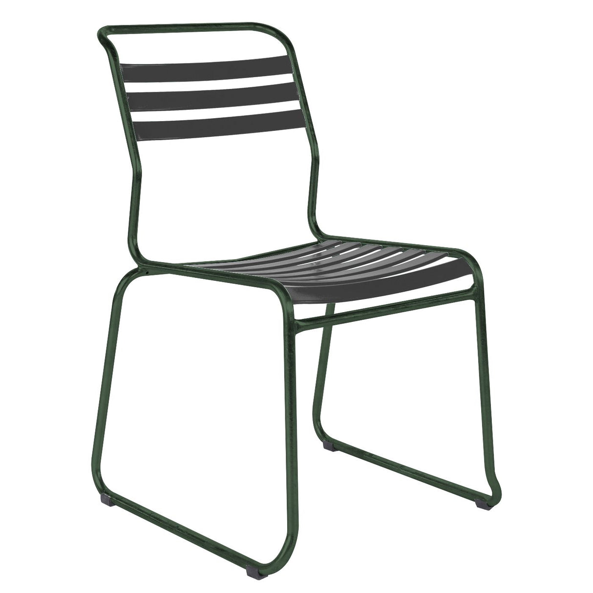 Schaffner Säntis Chaise luge à lattes Vert Sapin 66 Anthracite 77