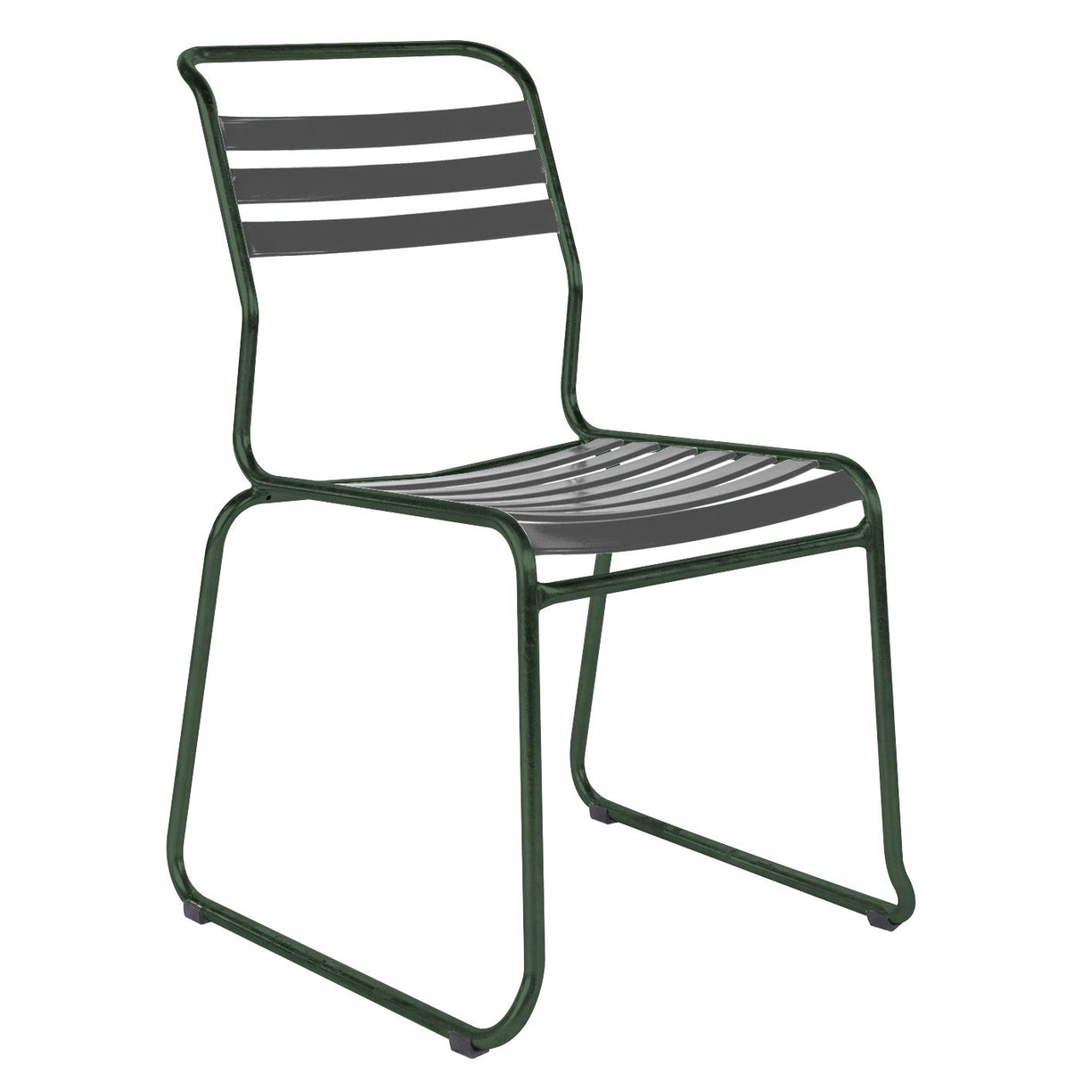 Schaffner Säntis Chaise luge à lattes Vert Sapin 66 Graphite 73