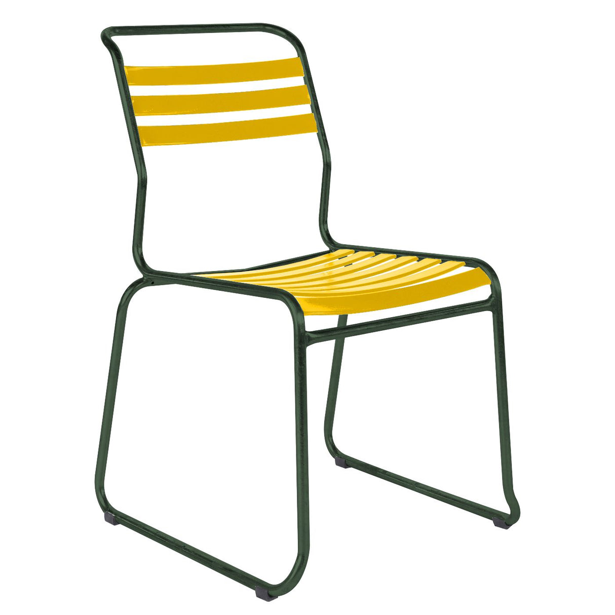 Schaffner Säntis Chaise luge à lattes Vert Sapin 66 Jaune 11