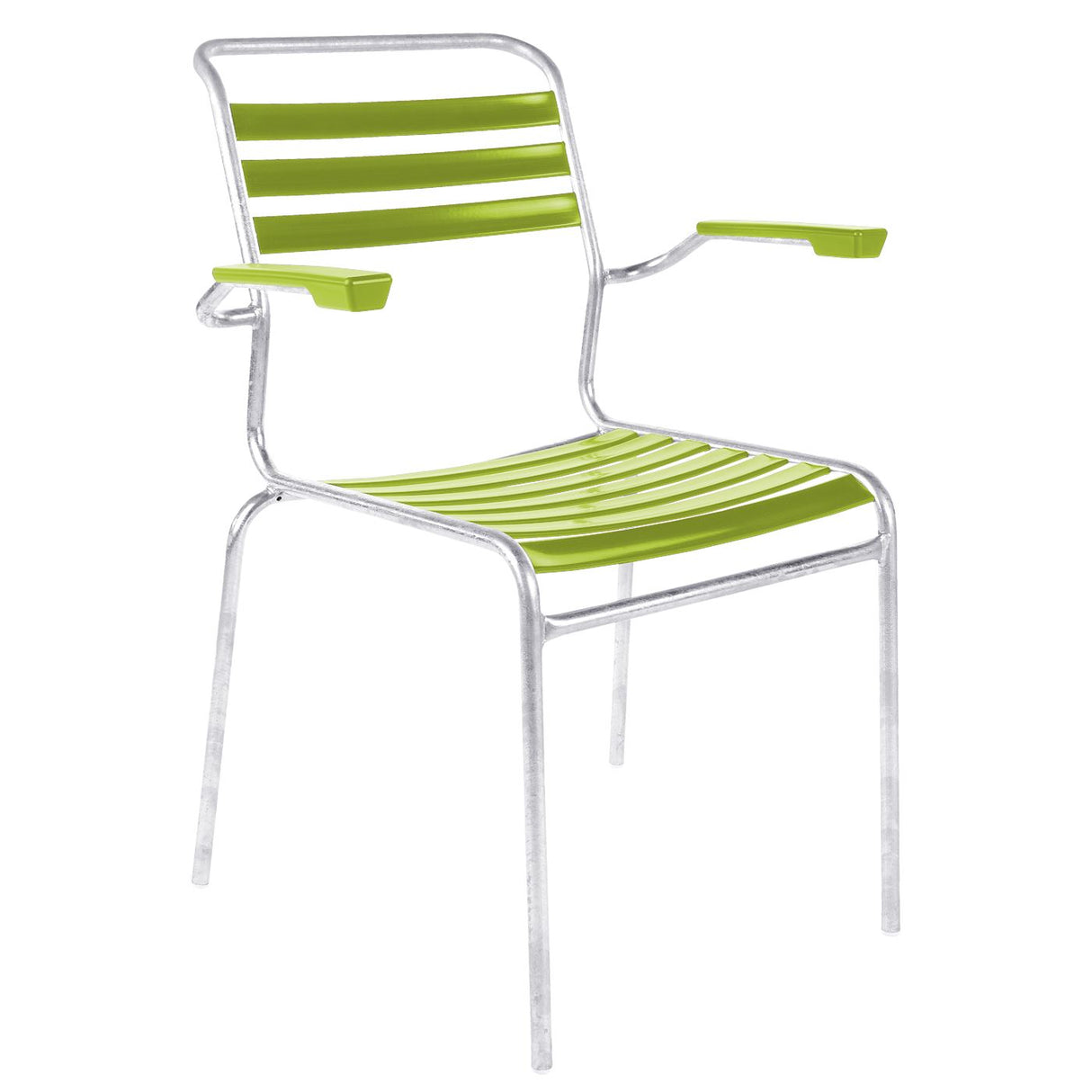 Schaffner Säntis Fauteuil à lattes Galvanisé à chaud 02 Vert Clair 63