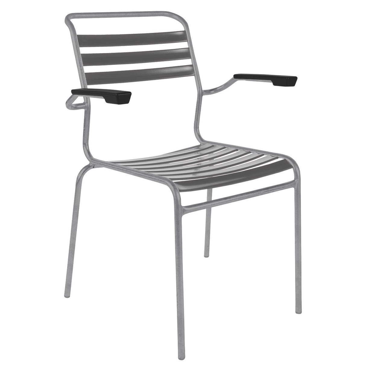Schaffner Säntis Fauteuil à lattes Gris Argent 78 Graphite 73