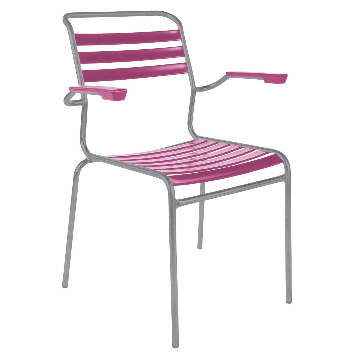 Schaffner Säntis Fauteuil à lattes Gris Argent 78 Rose 41