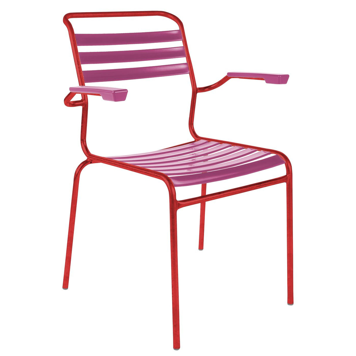 Schaffner Säntis Fauteuil à lattes Rouge 30 Rose 41