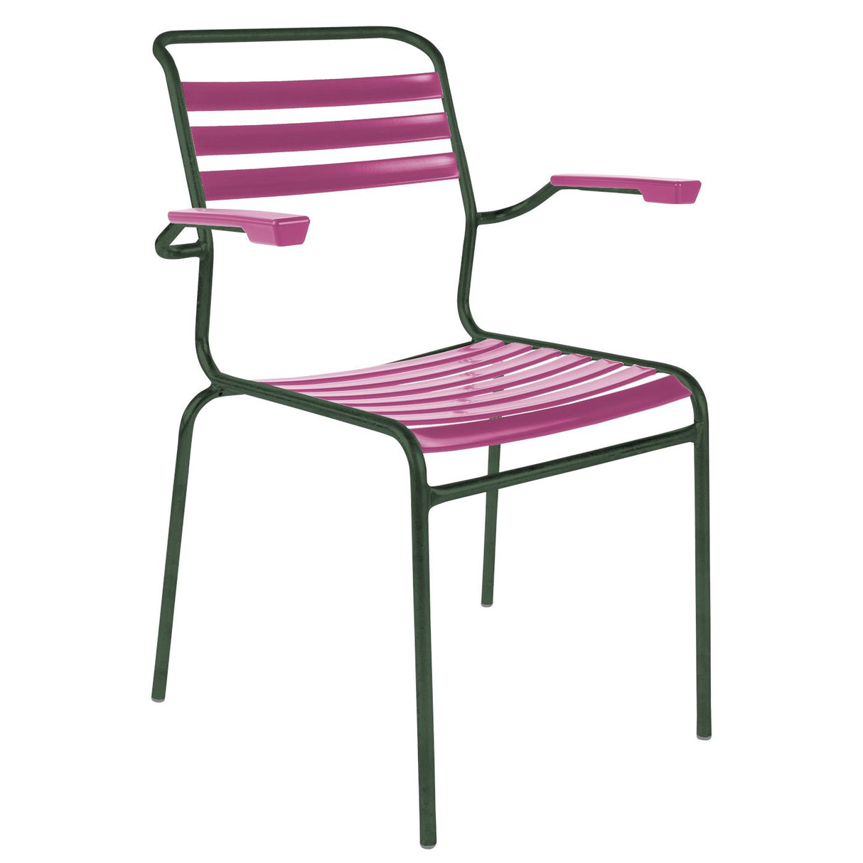 Schaffner Säntis Fauteuil à lattes Vert Sapin 66 Rose 41