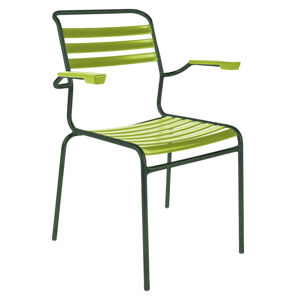 Schaffner Säntis Fauteuil à lattes Vert Sapin 66 Vert Clair 63