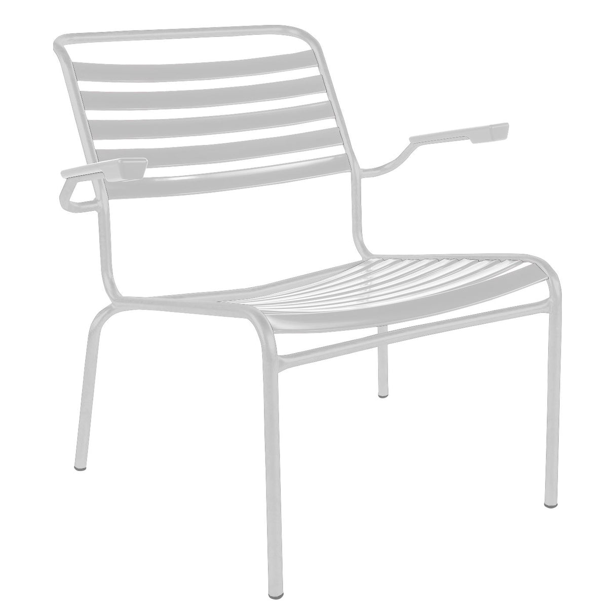Schaffner Säntis Fauteuil bas à lattes Blanc 90 Blanc 90