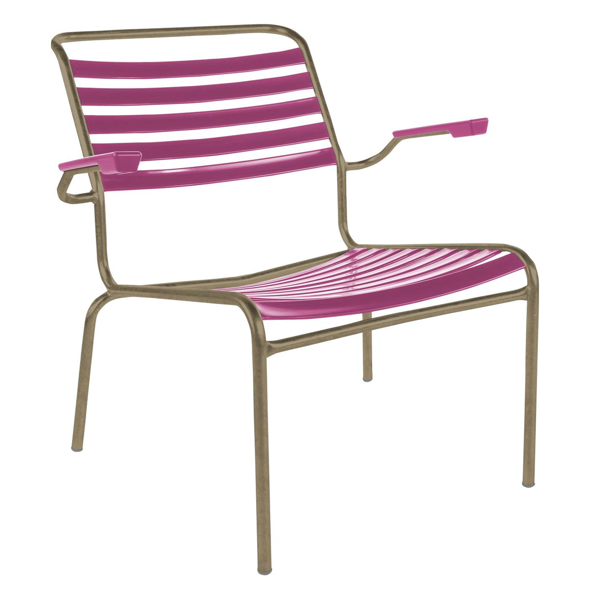 Schaffner Säntis Fauteuil bas à lattes Champagne 85 Rose 41