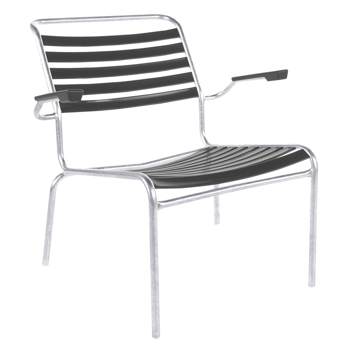Schaffner Säntis Fauteuil bas à lattes Galvanisé à chaud 02 Anthracite 77