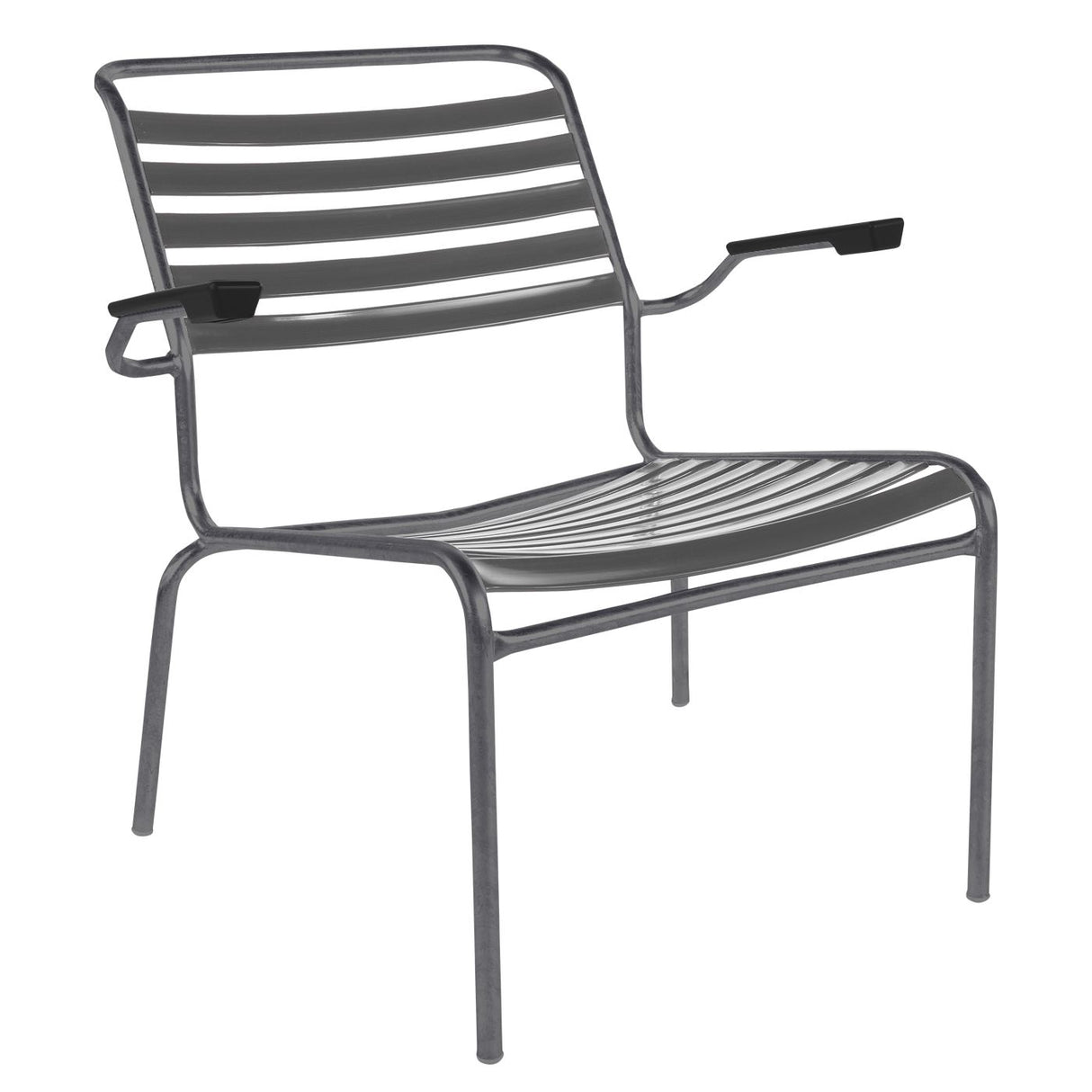 Schaffner Säntis Fauteuil bas à lattes Graphite 73 Graphite 73