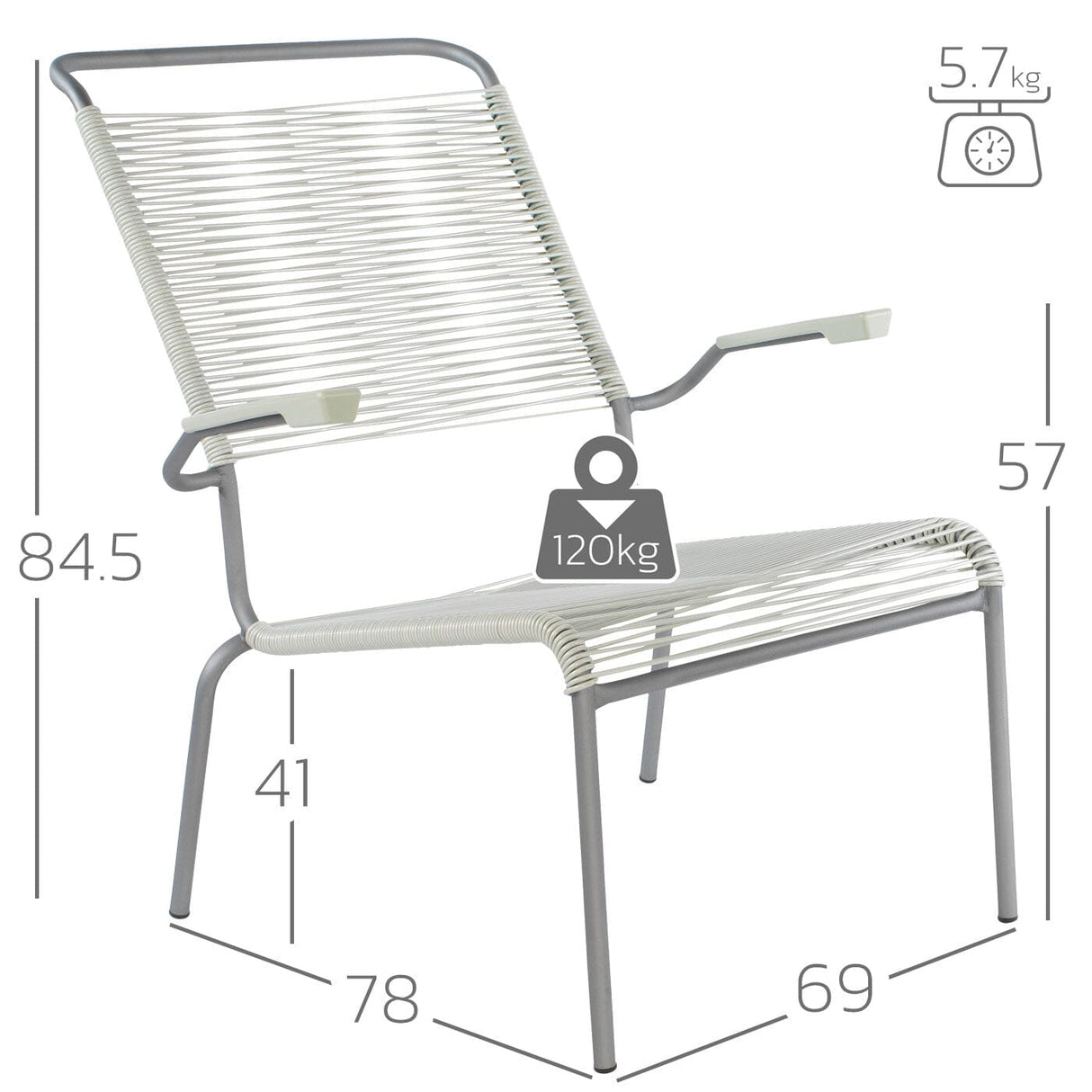 Schaffner Säntis Fauteuil bas haut dossier Spaghetti