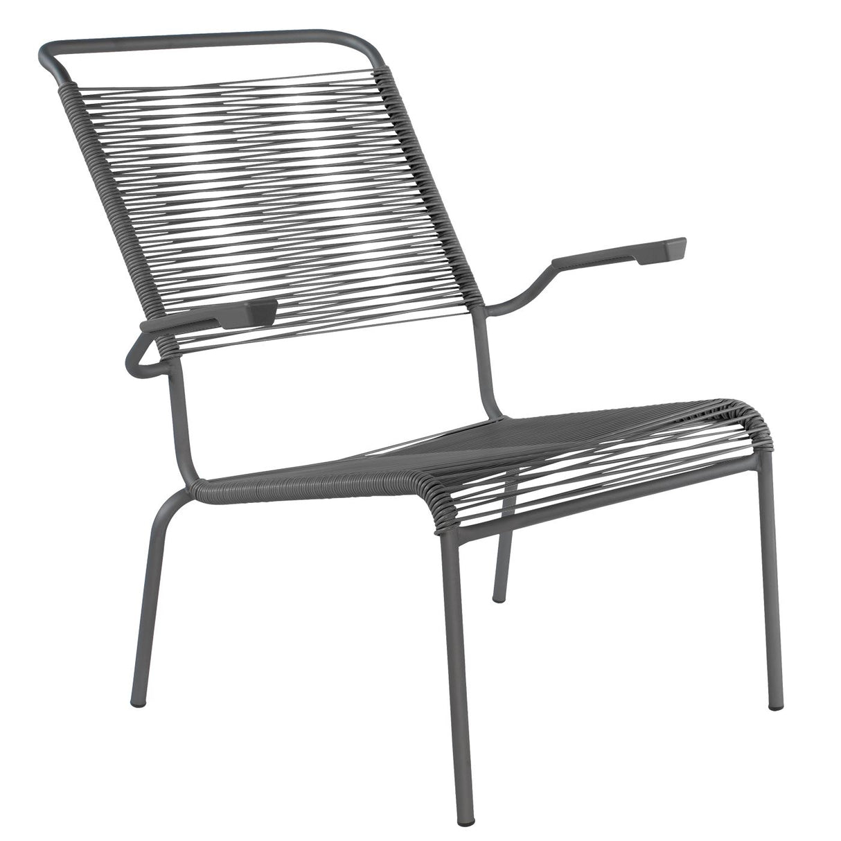 Schaffner Säntis Fauteuil bas haut dossier Spaghetti Anthracite 77 Anthracite 77