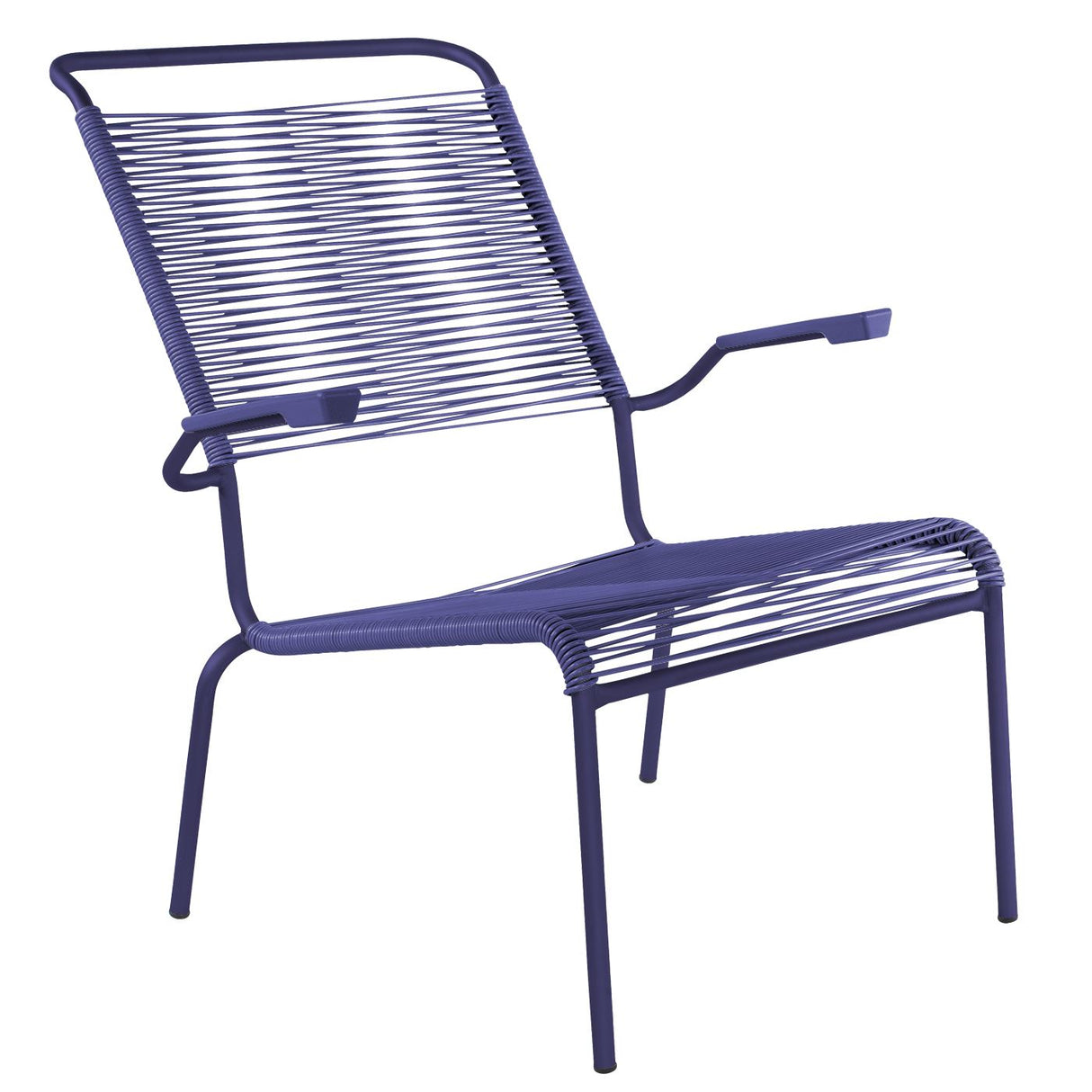 Schaffner Säntis Fauteuil bas haut dossier Spaghetti Bleu 53 Bleu 53