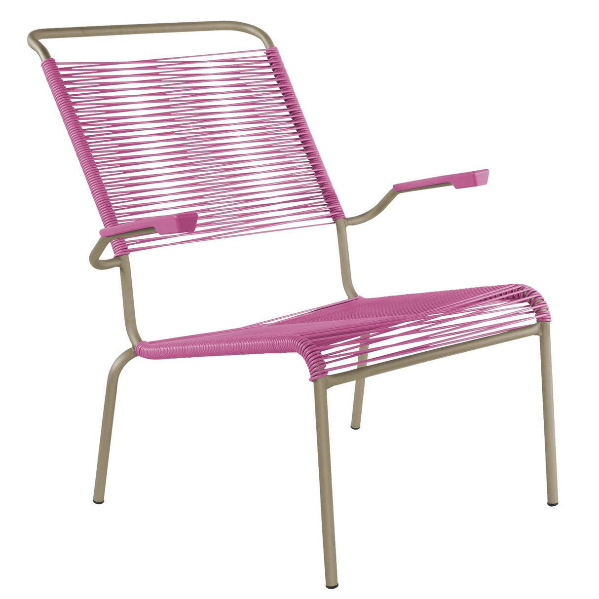 Schaffner Säntis Fauteuil bas haut dossier Spaghetti Champagne 85 Rose 41