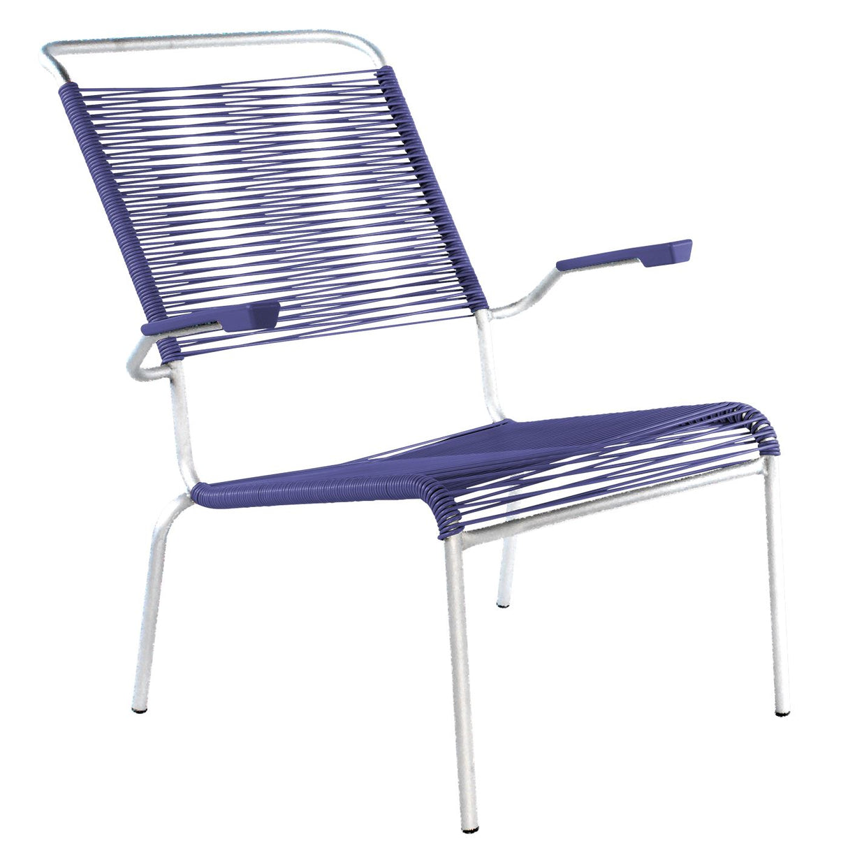 Schaffner Säntis Fauteuil bas haut dossier Spaghetti Galvanisé à chaud 02 Bleu 53