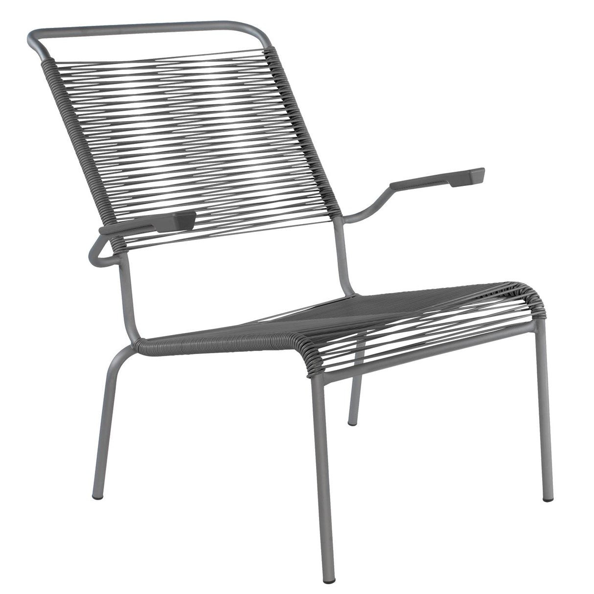 Schaffner Säntis Fauteuil bas haut dossier Spaghetti Graphite 73 Anthracite 77