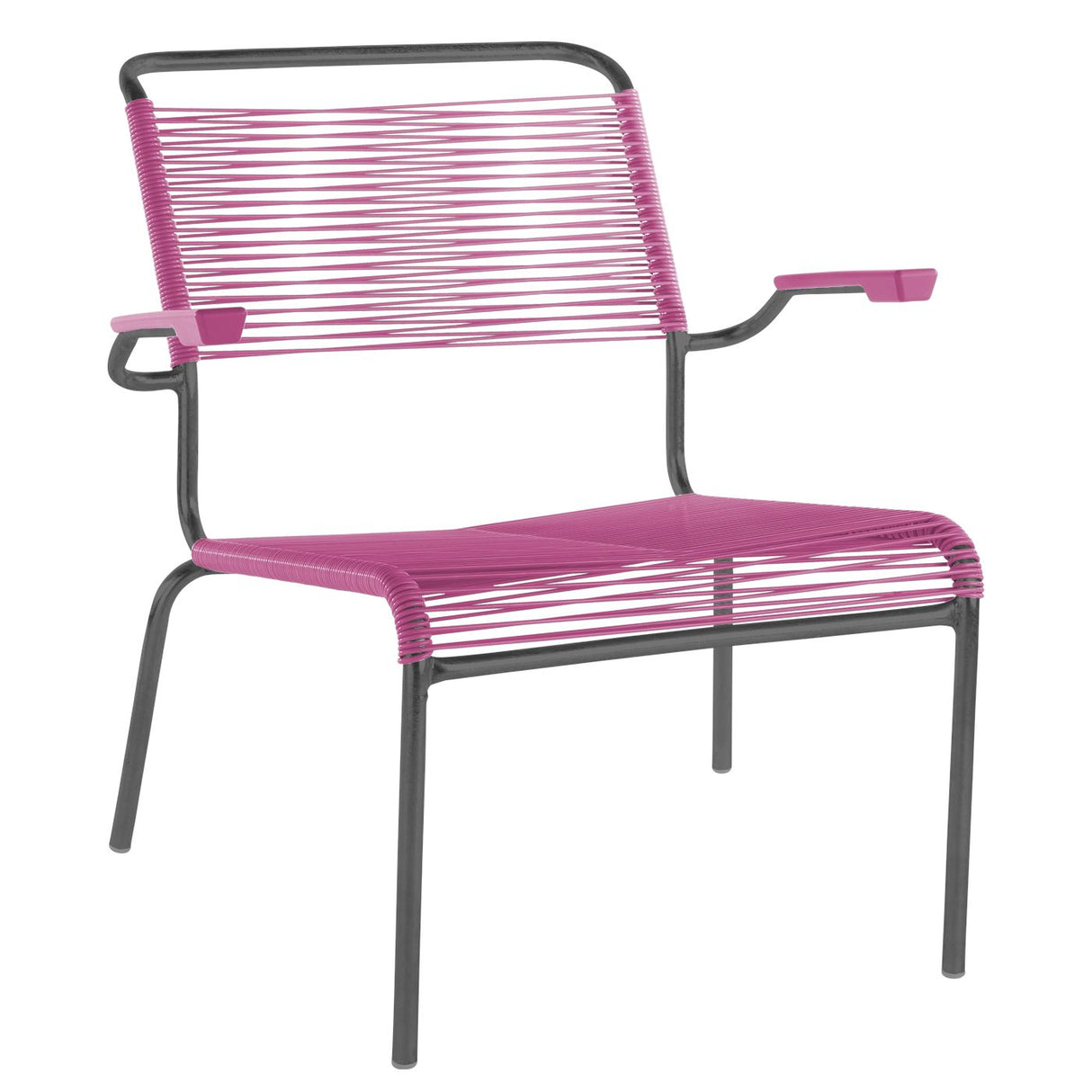 Schaffner Säntis Fauteuil bas Spaghetti Anthracite 77 Rose 41