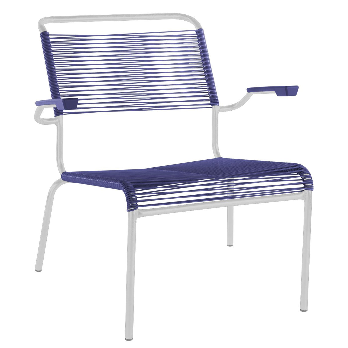 Schaffner Säntis Fauteuil bas Spaghetti Blanc 90 Bleu 53