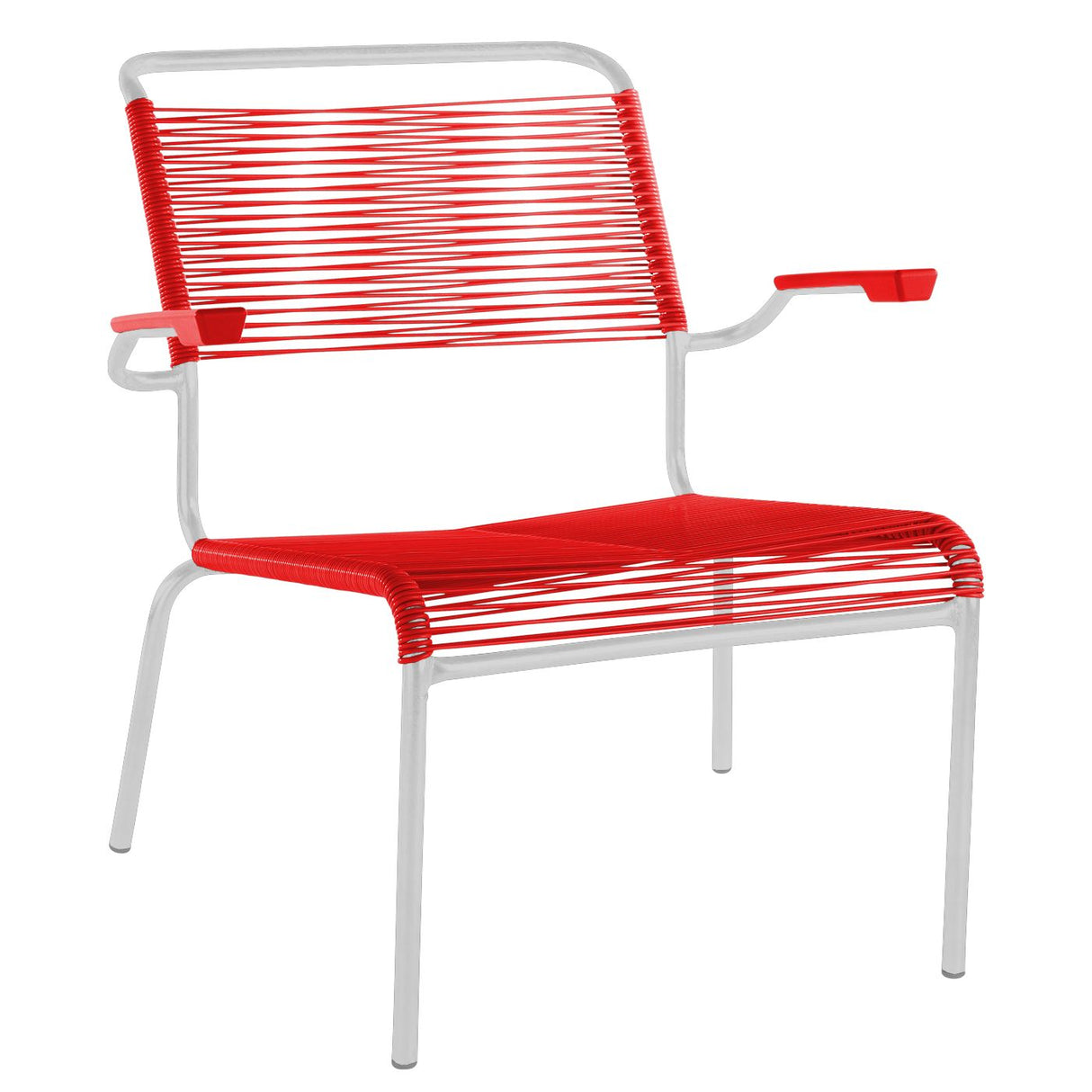 Schaffner Säntis Fauteuil bas Spaghetti Blanc 90 Rouge 30
