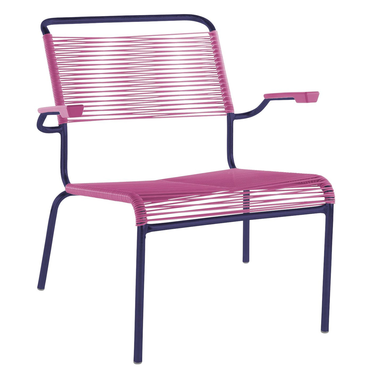Schaffner Säntis Fauteuil bas Spaghetti Bleu 53 Rose 41