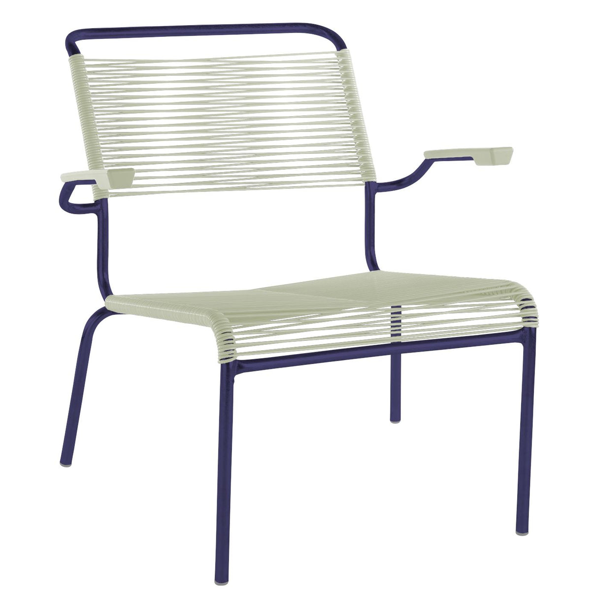 Schaffner Säntis Fauteuil bas Spaghetti Bleu 53 Vert pastel 64