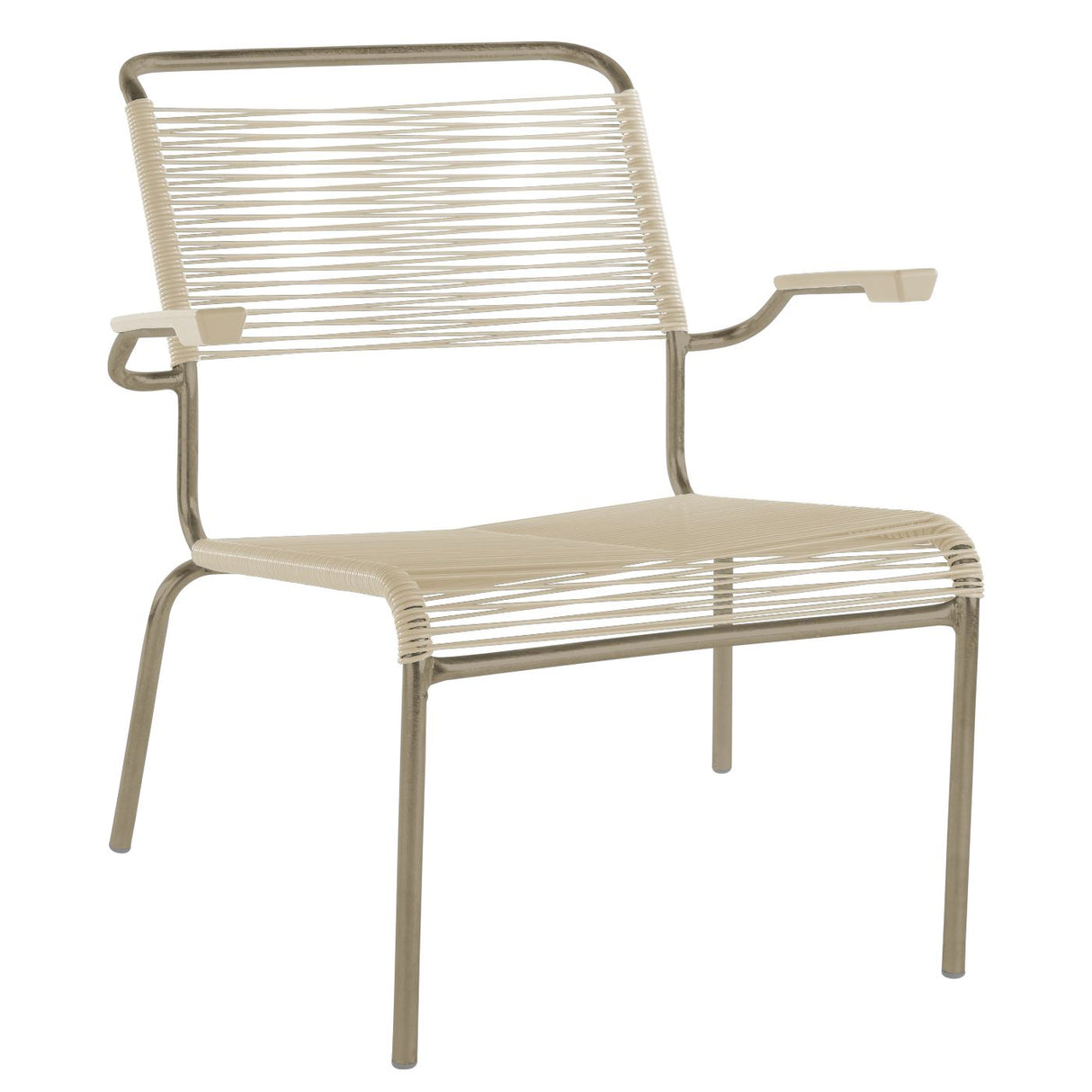 Schaffner Säntis Fauteuil bas Spaghetti Champagne 85 Sable pastel 15