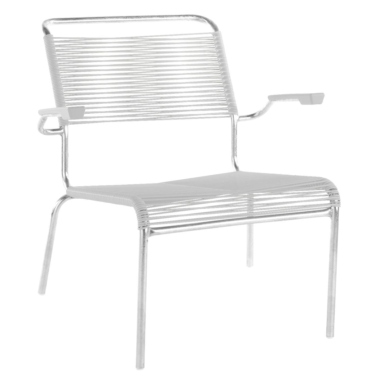 Schaffner Säntis Fauteuil bas Spaghetti Galvanisé à chaud 02 Blanc 90