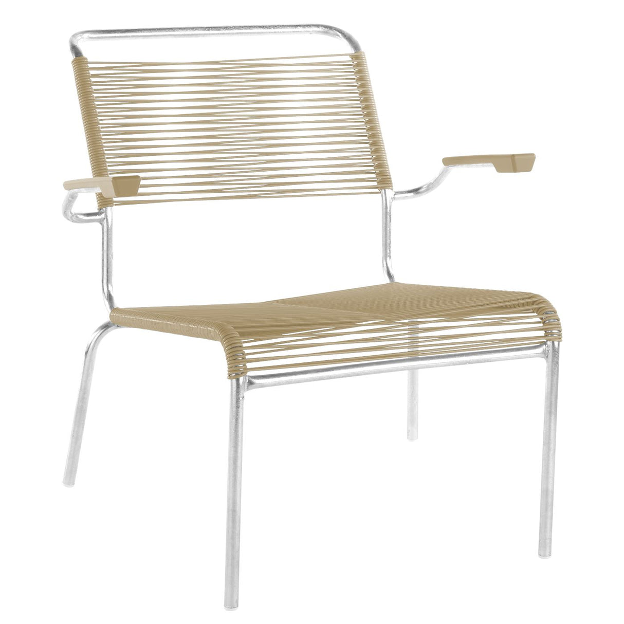 Schaffner Säntis Fauteuil bas Spaghetti Galvanisé à chaud 02 Marron Pastel 83