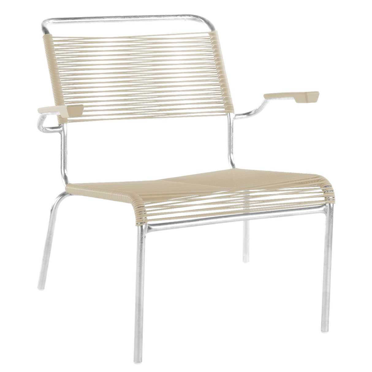 Schaffner Säntis Fauteuil bas Spaghetti Galvanisé à chaud 02 Sable pastel 15