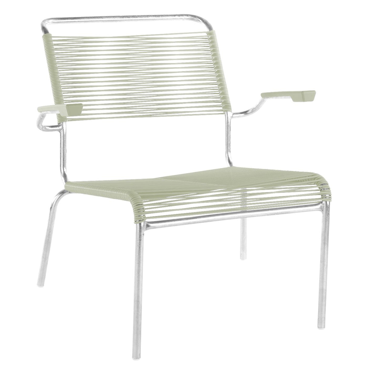 Schaffner Säntis Fauteuil bas Spaghetti Galvanisé à chaud 02 Vert pastel 64