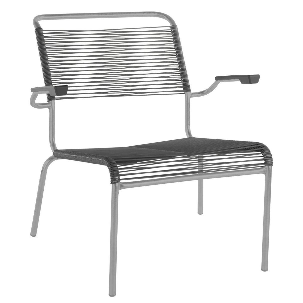 Schaffner Säntis Fauteuil bas Spaghetti Gris Argent 78 Anthracite 77