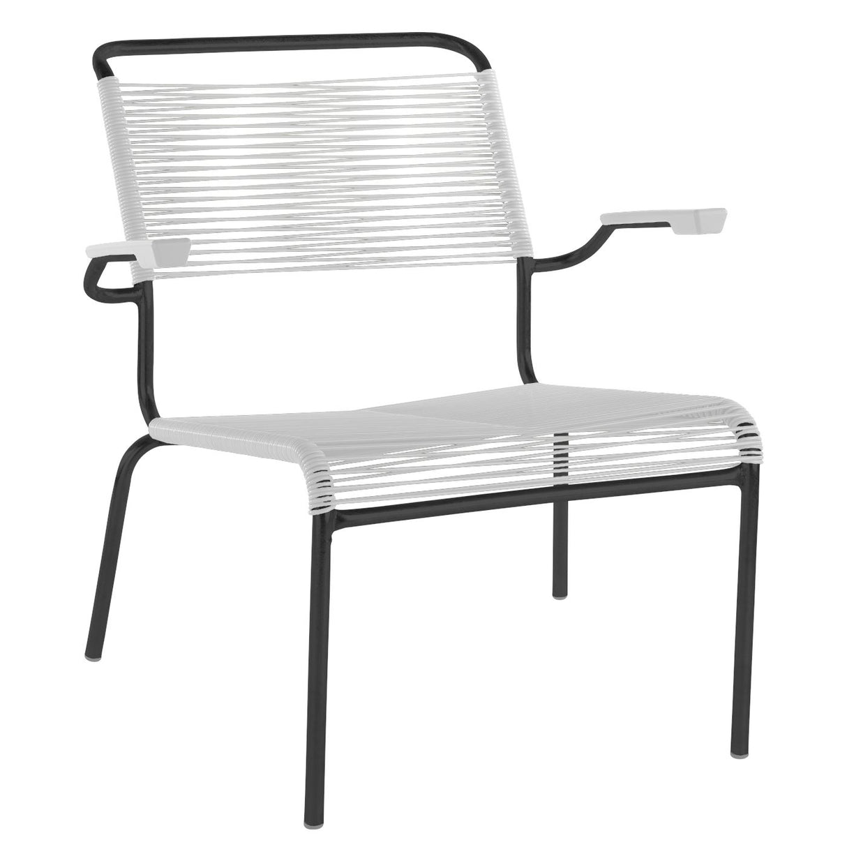 Schaffner Säntis Fauteuil bas Spaghetti Noir 91 Blanc 90