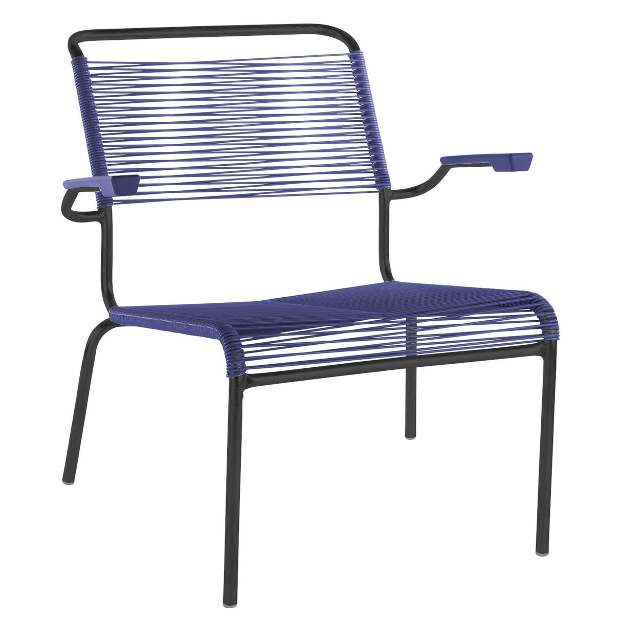 Schaffner Säntis Fauteuil bas Spaghetti Noir 91 Bleu 53