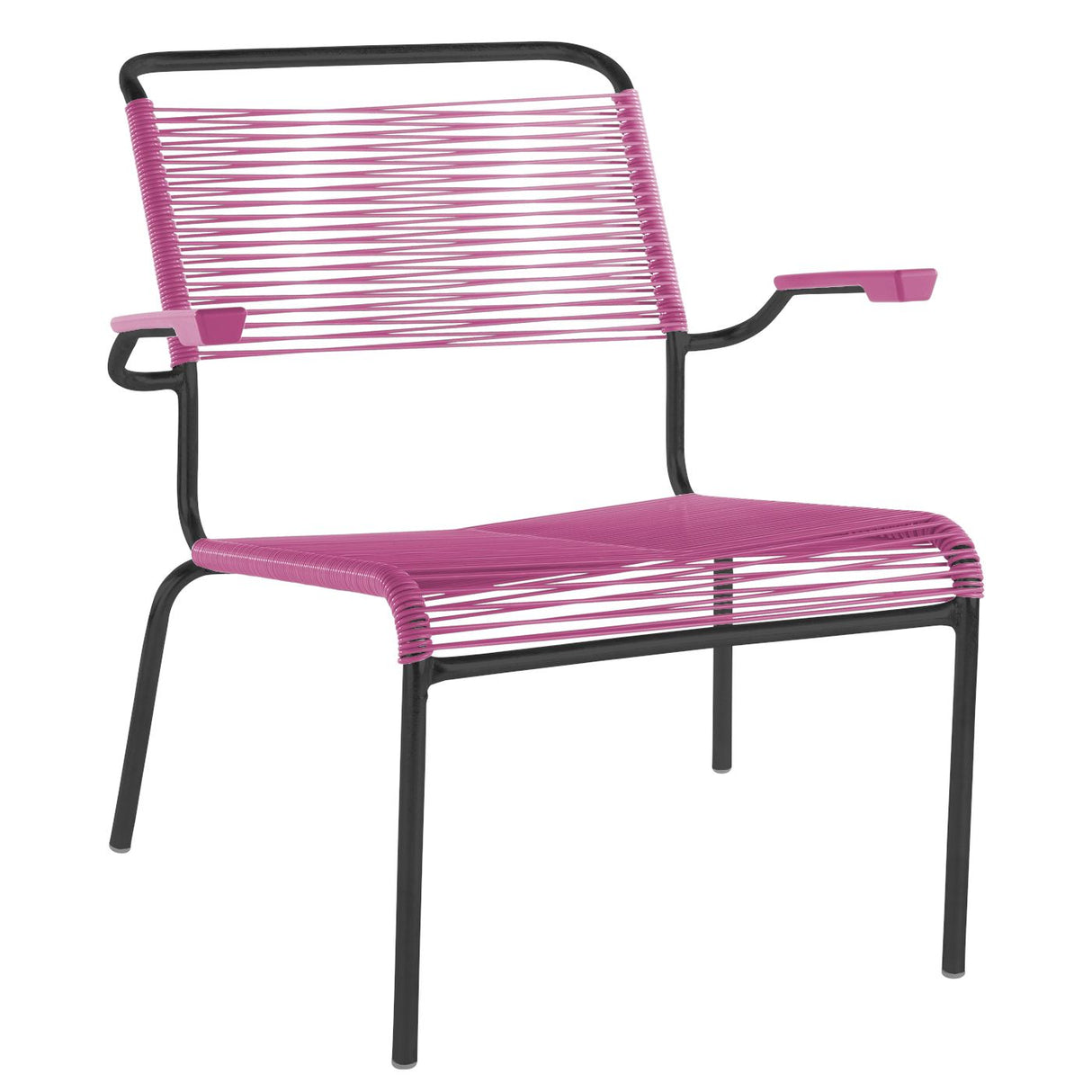 Schaffner Säntis Fauteuil bas Spaghetti Noir 91 Rose 41