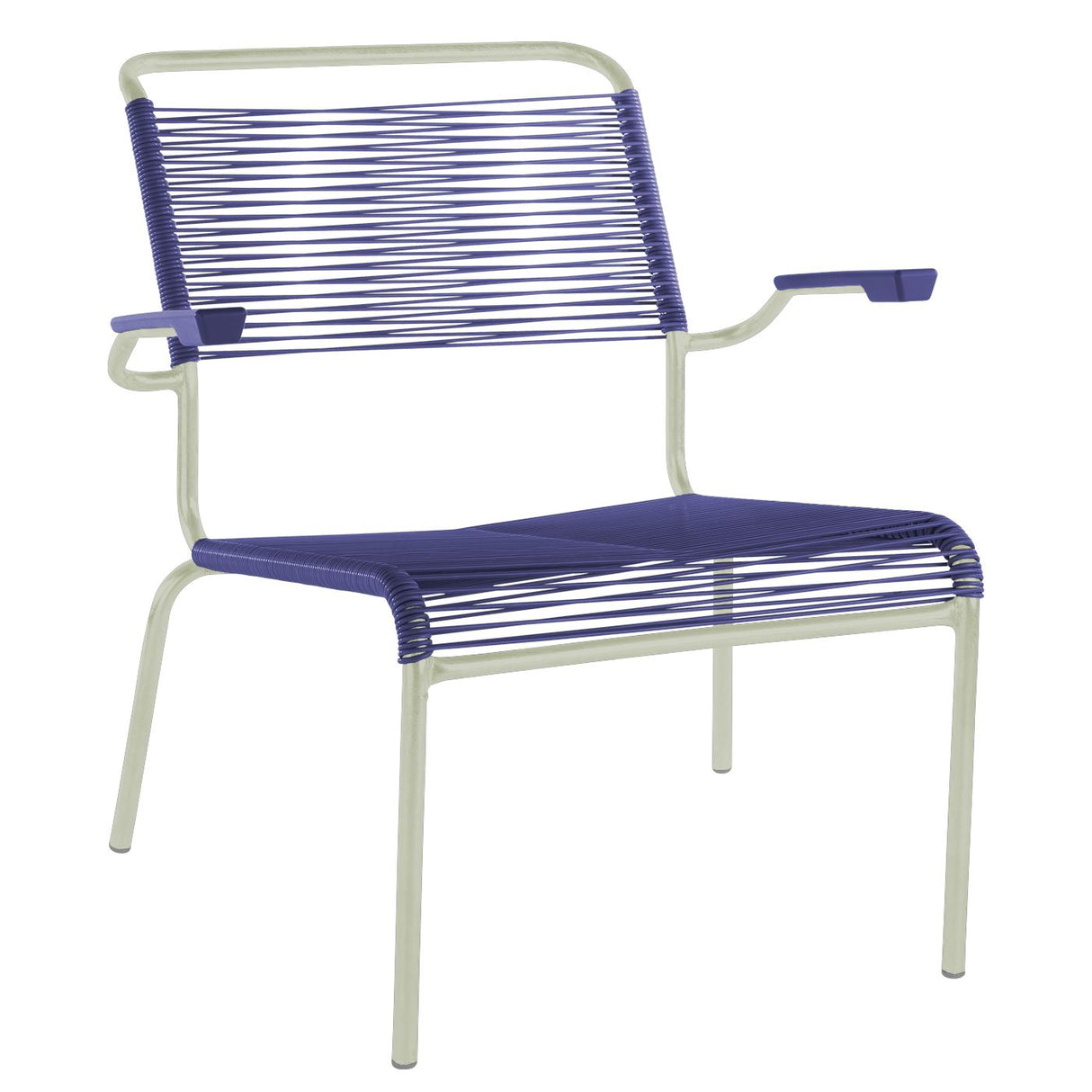 Schaffner Säntis Fauteuil bas Spaghetti Vert Pastel 64 Bleu 53