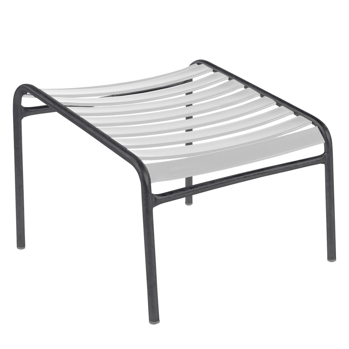 Schaffner Säntis Repose-pieds à lattes Anthracite 77 Blanc 90