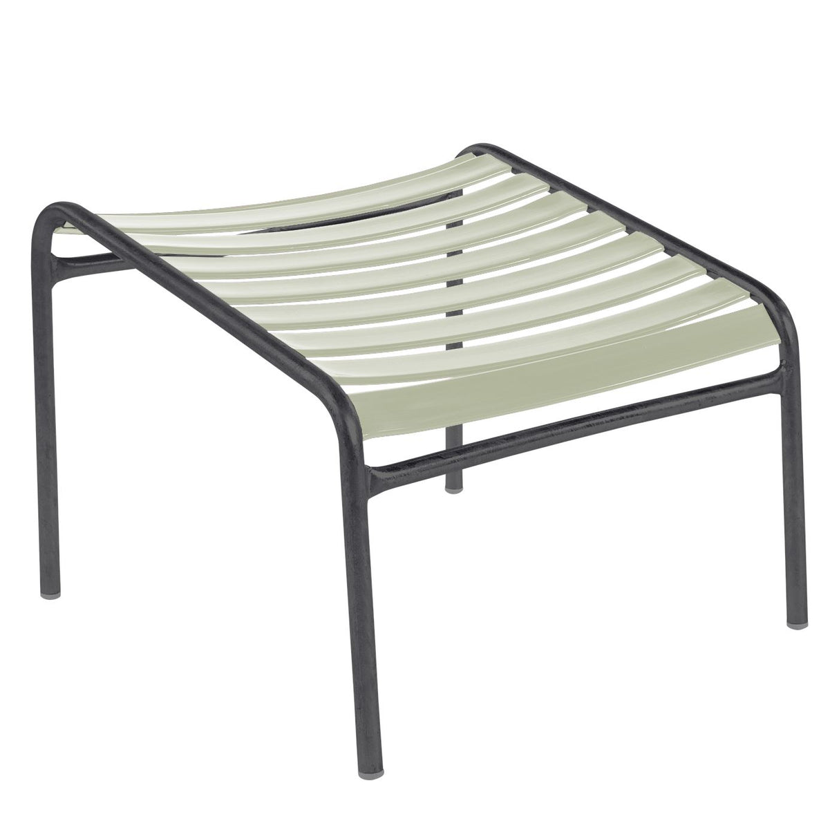 Schaffner Säntis Repose-pieds à lattes Anthracite 77 Vert pastel 64