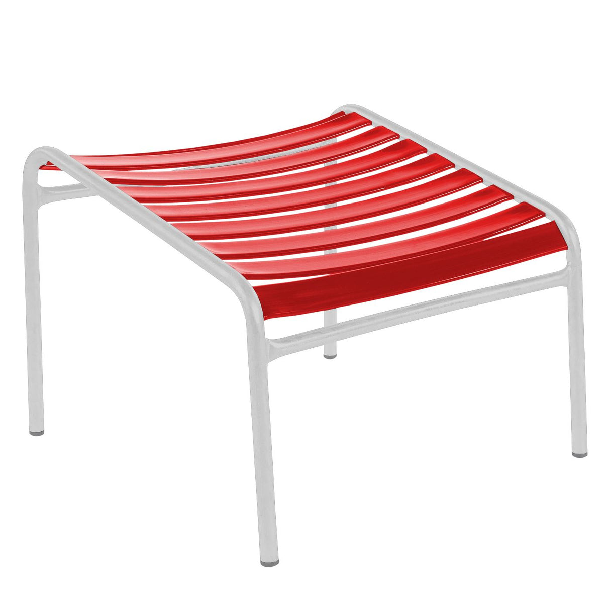 Schaffner Säntis Repose-pieds à lattes Blanc 90 Rouge 30
