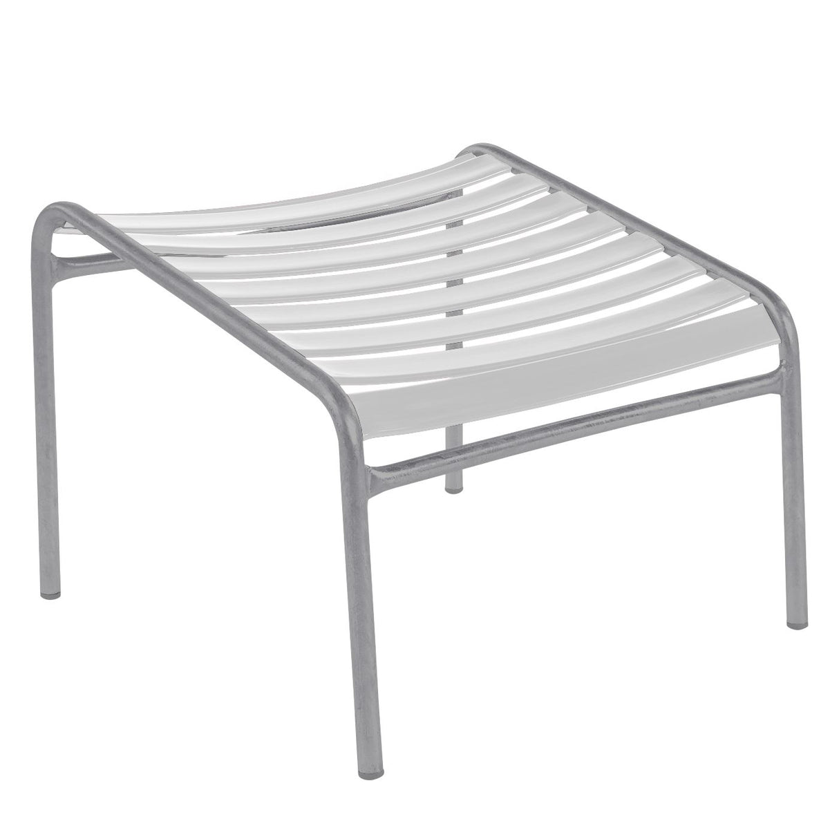 Schaffner Säntis Repose-pieds à lattes Gris Argent 78 Blanc 90