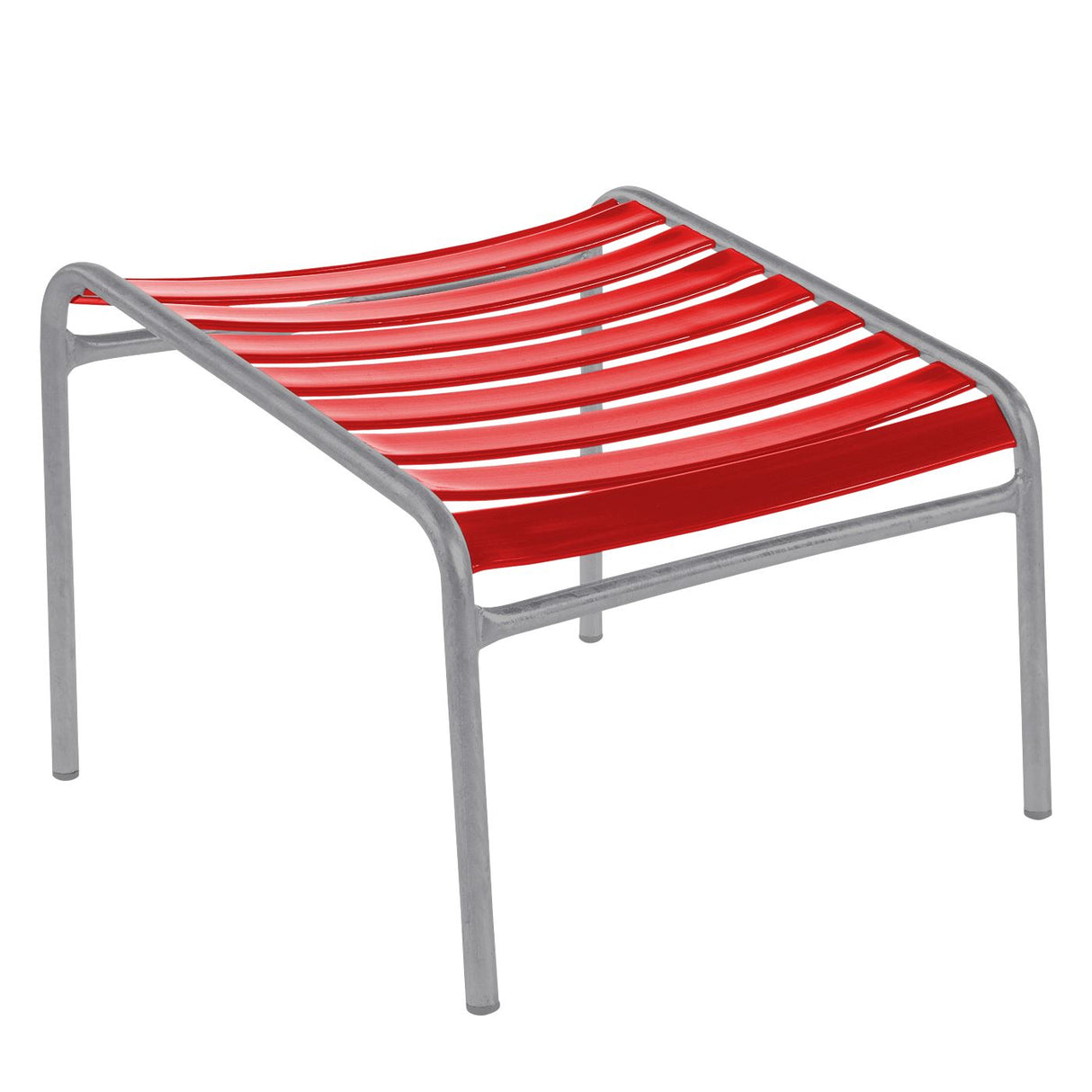 Schaffner Säntis Repose-pieds à lattes Gris Argent 78 Rouge 30